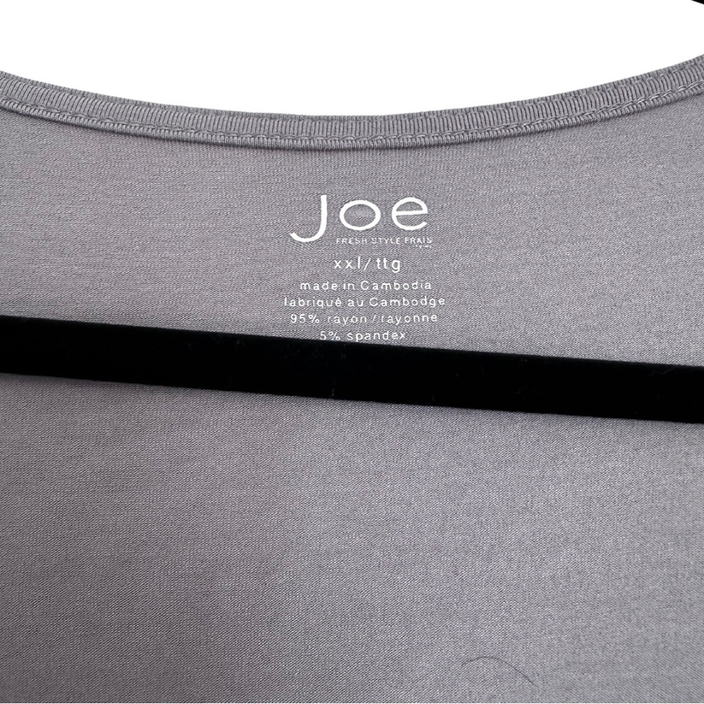 Joe Fresh Gray Draped Short Sleeve Top - Picture 2 of 3